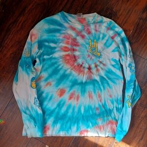 Uber RARE Thunder Shout Young & Sick Long Sleeve Tie-dye Tee